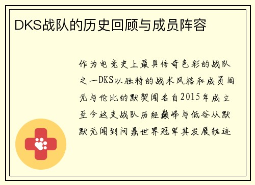 DKS战队的历史回顾与成员阵容