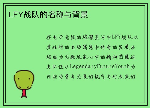 LFY战队的名称与背景